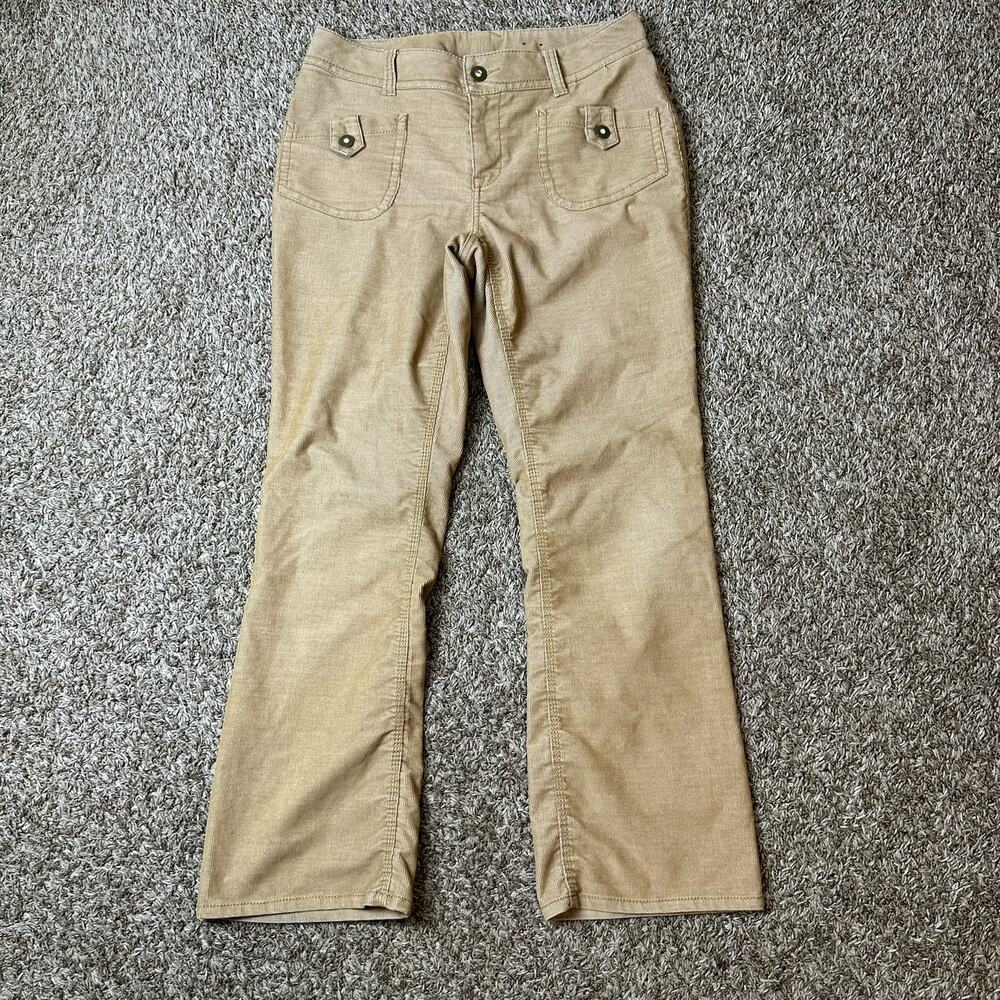 Lane Bryant Bootcut Corduroy Pants Tan Light Brown Size 14 Rhinestones PLUS SIZE